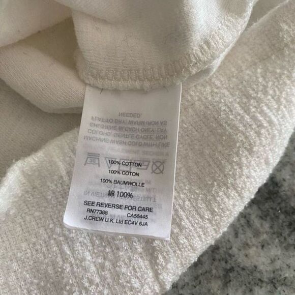 Madewell Small White Cropped Top Long Sleeve Shirt Tie Front S - Picture 9 of 10